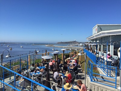 Sam's Chowder House ocean view outdoor dining wins best seafood in the San Francisco Bay Area