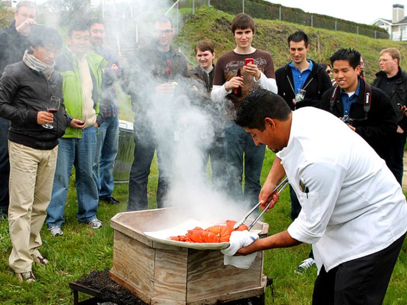 lobster clambake on the lawn