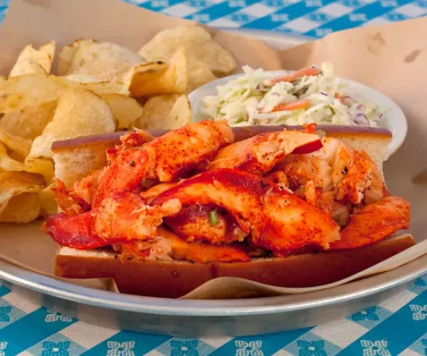 Sam's Chowder House famous Maine Lobster Roll